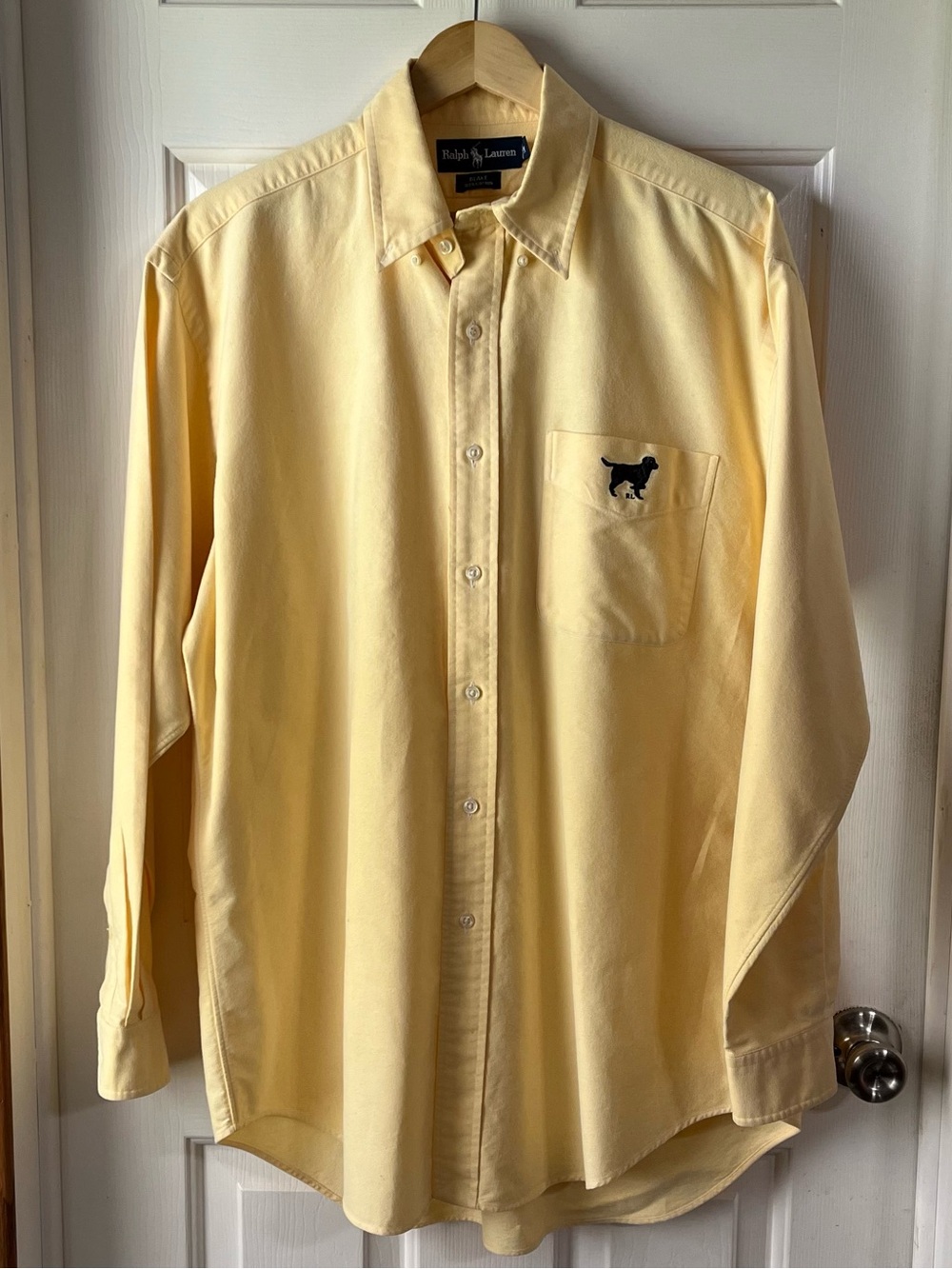 Ralph Lauren Vintage Blake Butter Yellow Oxford Button Down Shirt (100% Cotton) - Picture 7 of 8